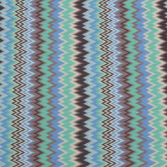 Ocean Toned Multicoloured Woolen Zig-Zag Print