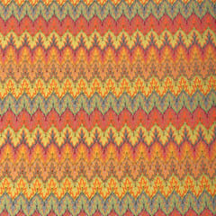 Warm Pastel Toned Shimmer Multicoloured Woolen Zig-Zag Print