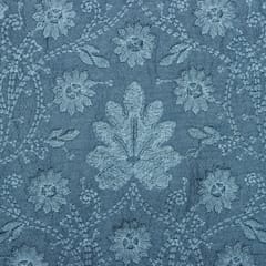 Steel Blue Nokia Silk Embroidery