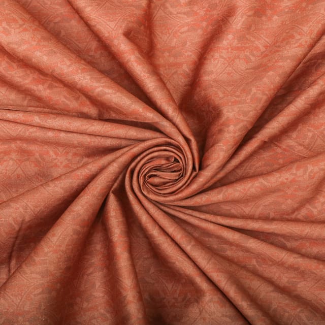 Coral Glace Cotton Dim Pattern Print Fabric