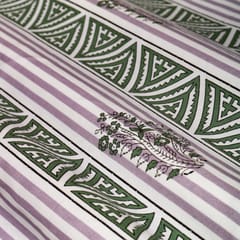 Grey & Green Glace Cotton Print Fabric
