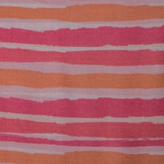 Bubblegum Pink Glace Cotton Stripe Print Fabric