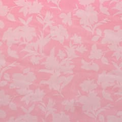 Lemonade Pink Floral Print Organza Fabric