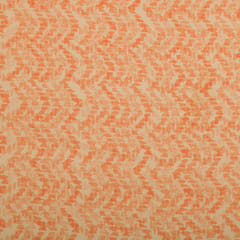Cream and Peach Stripe-Print Crepe Fabric