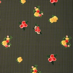 Steel Grey Floral-Print Crepe Fabric