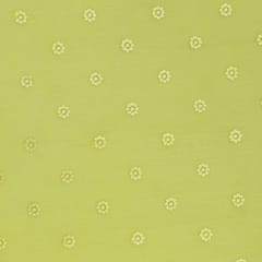 Lemon Yellow Chanderi Booti Sequins Embroidery Fabric