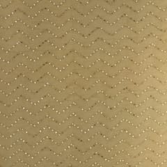 Tenne Brown Cotton Chanderi Sequins Embroidery Fabric