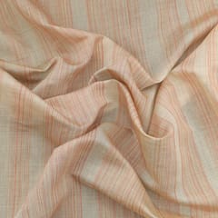 Ivory Chanderi Stripe Pintex Fabric