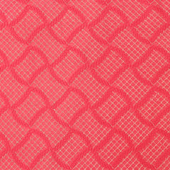 Pink Chanderi Silver Threadwork Box Pattern Embroidery Fabric