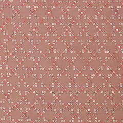 Coral Pink Chanderi Sequin Embroidery Fabric