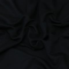 Midnight Black Chanderi Plain Fabric