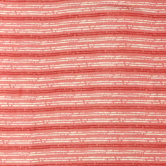 Sunset Pink Muslin Flowy Stripe Pattern Print Fabric