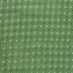 Green Muslin Digital Floral Print Fabric