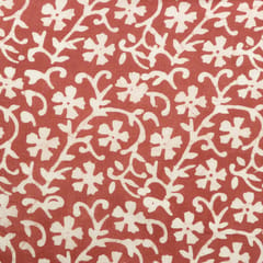 Cerise Pink Cotton Floral Batik Print Fabric