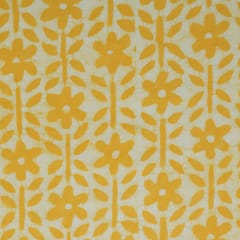 Canary Yellow Cotton Batik Print Fabric