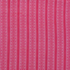 Hot Pink and White Stripe Print Cotton Fabric