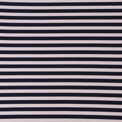 Black and White Stripe Crepe Fabric