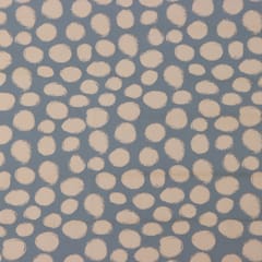 Ash Grey and Pink Polka dot Printed Crepe Fabric