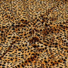 Leopard Print Crepe Fabric