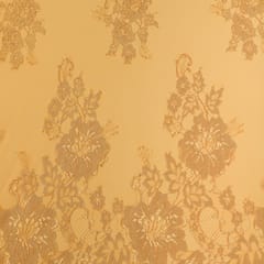 Granola Brown Floral Chantilly Net Fabric