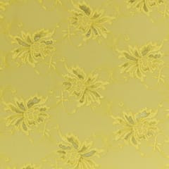 Aureolin Yellow Floral Chantilly Net Fabric