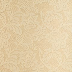 Ivory Floral Chantilly Net Fabric