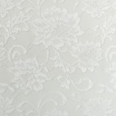 Baby Powder White Floral Chantility Net Fabric