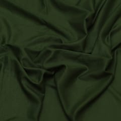 Olive Green Rayon Border Threadwork Sequins Embroidery Fabric