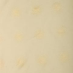 Pearl White Shimmering Lurex Cotton Fabric