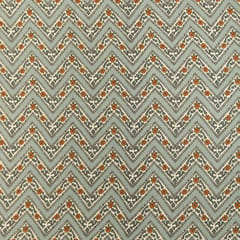 Ash Grey Floral Print Cotton Fabric