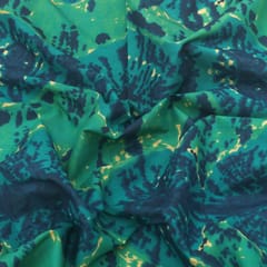Sapphire Blue Tie-Dye Print Cotton Fabric