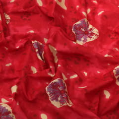 Scarlet Red Tie-Dye Print Cotton Fabric