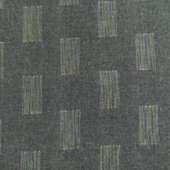 Steel Grey Textured Print Linen Cotton Fabric