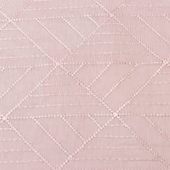 Baby Pink Nokia Silk Thread Embroidery Fabric