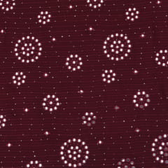 Maroon Georgette Floral Sequin Embroidery Fabric
