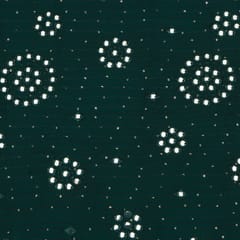 Dark Green Georgette Floral Sequin Embroidery Fabric