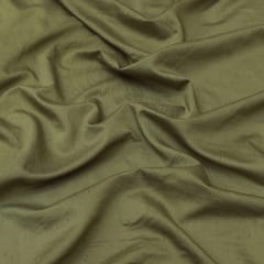 Moss Green Georgette Stripe Work Fabric