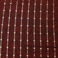 Red Shimmer Golden Work Lycra Fabric