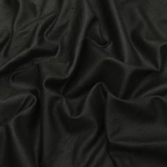 Midnight Black Plain Mahi Silk Fabric