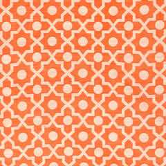 Orange Chanderi Floral Jacquard Fabric