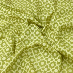 Mint Green Chanderi Floral Jacquard Fabric