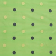 Green Chanderi Booti Embroidery Fabric
