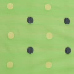 Green Chanderi Booti Embroidery Fabric