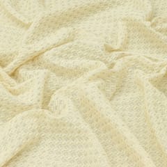 Salt White Geogette Sequin Sippi Threadwork Embroidery Fabric