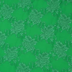 Emerald Green Floral Chantilly Net