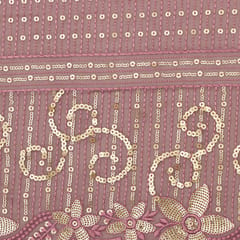 Lavender Purple Sequins Embroidery Georgette