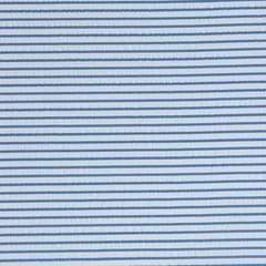 Lace White and Blue Striped Print Bubble Cotton