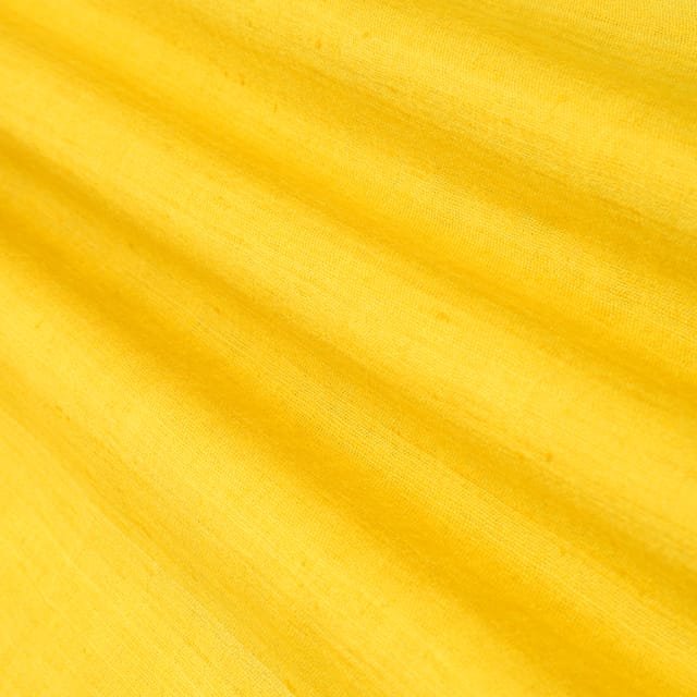 Bright Yellow Summer Matka Silk Fabric