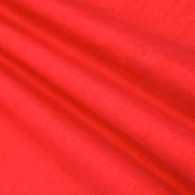 Candy Red Raw Silk Fabric