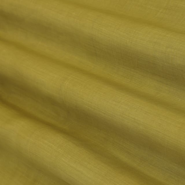 Olive Green Cotton Silk Plain Fabric